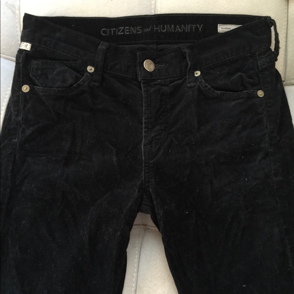 Citizens of Humanity black Avedon corduroy size 26